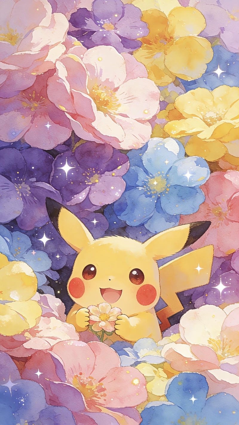 Nụ cười rạng rỡ của Pikachu làm bức hình sinh động