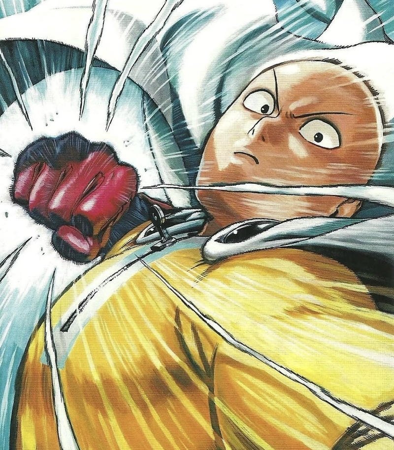 Sức mạnh một đấm thể hiện qua ảnh Saitama