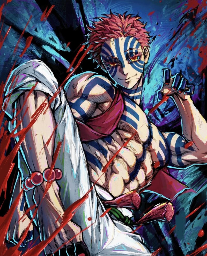 Sức mạnh thượng huyền thể hiện qua nhân vật trong ảnh Akaza