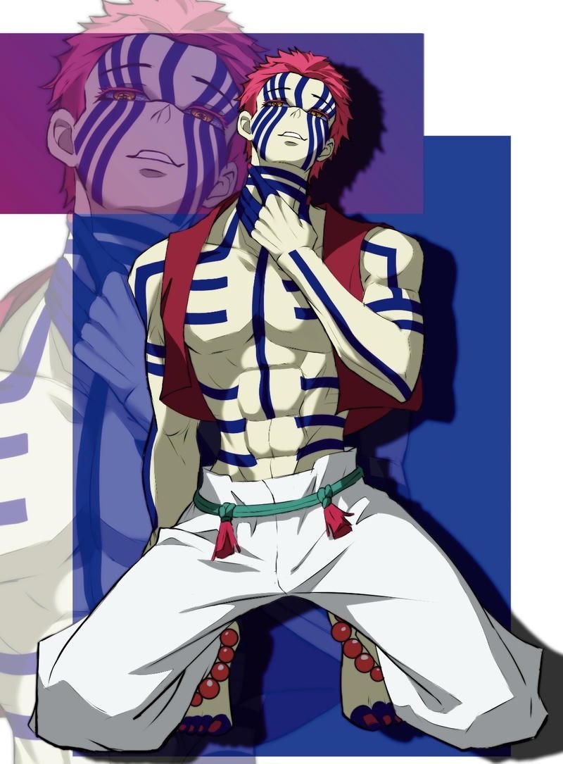 Thần thái mạnh mẽ của chiến binh trong ảnh Akaza