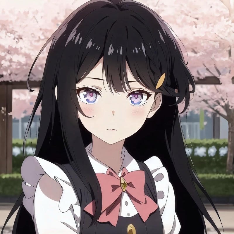 Thiếu nữ anime ánh mắt dịu nhẹ đầy cảm xúc