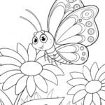 Tô màu con bướm với họa tiết cánh nổi bật