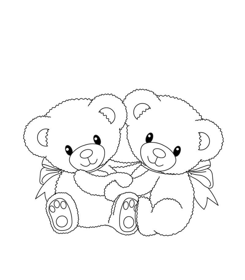 Tô màu con gấu dễ thương phù hợp bé nhỏ