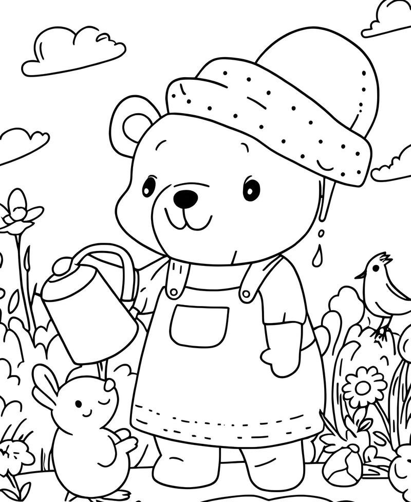 Tô màu con gấu trúc với hình dáng ngộ nghĩnh