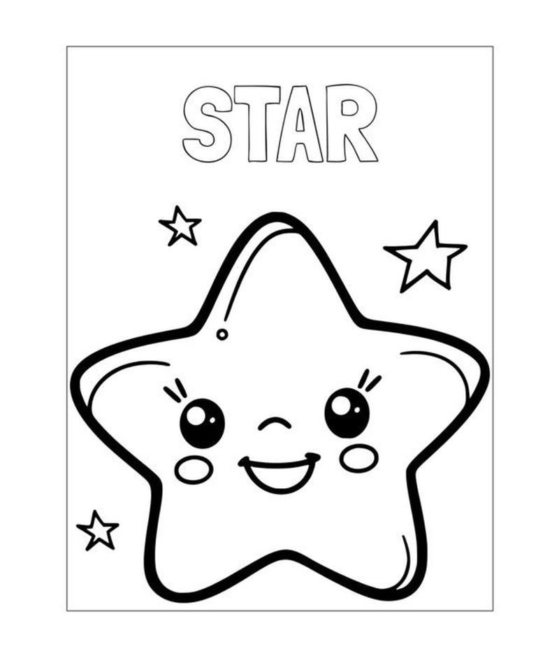 Tô màu ngôi sao cute với kiểu xinh xắn