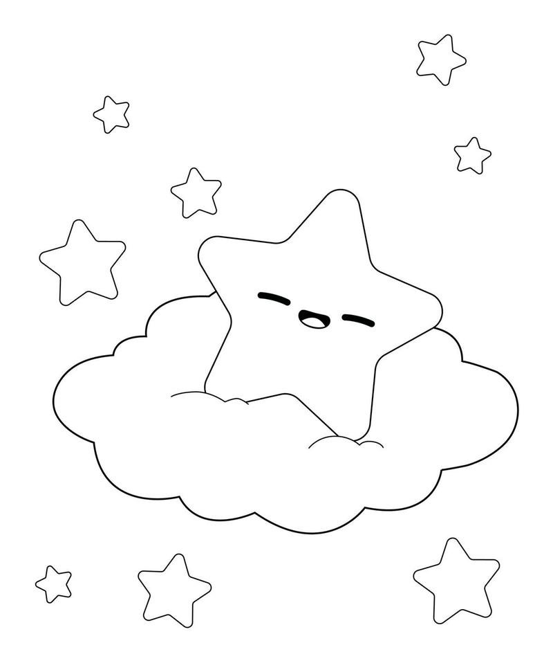 Tô màu ngôi sao nhỏ giúp bé luyện tay