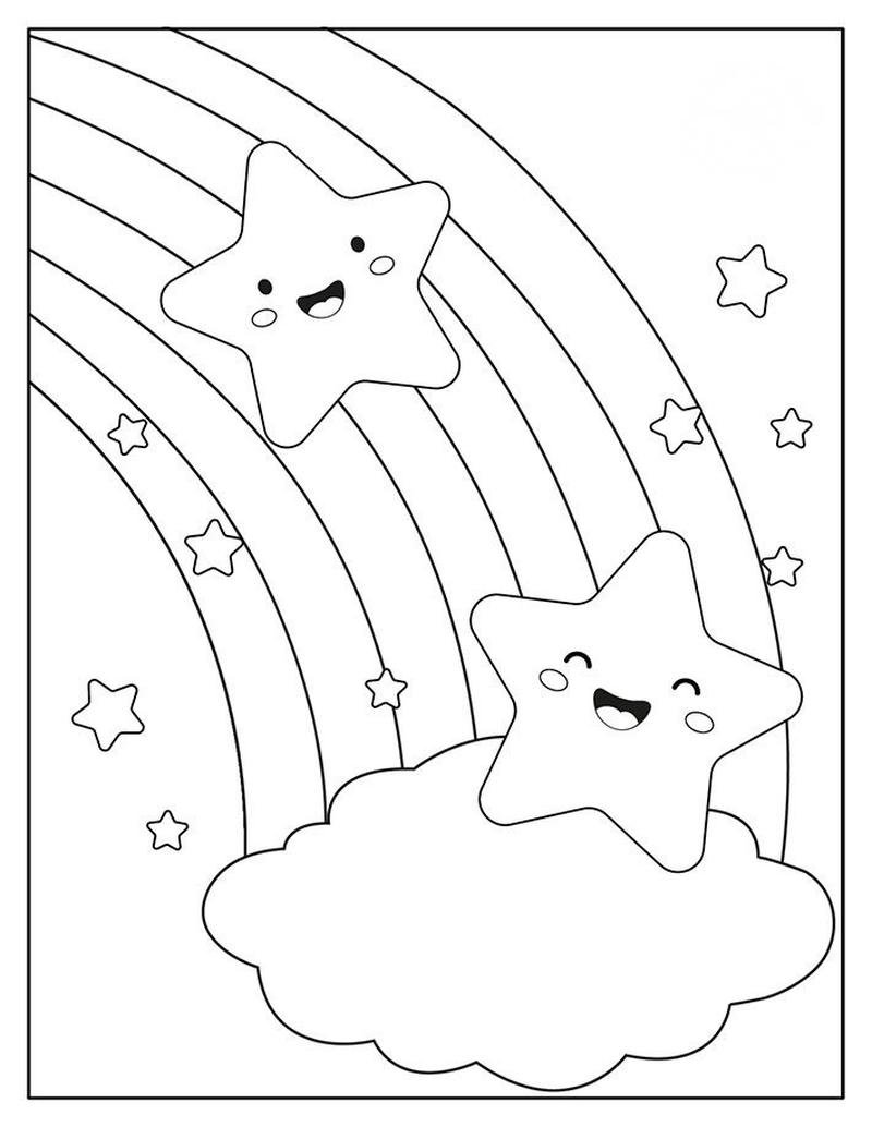 Tô màu ngôi sao với phong cách nhẹ nhàng