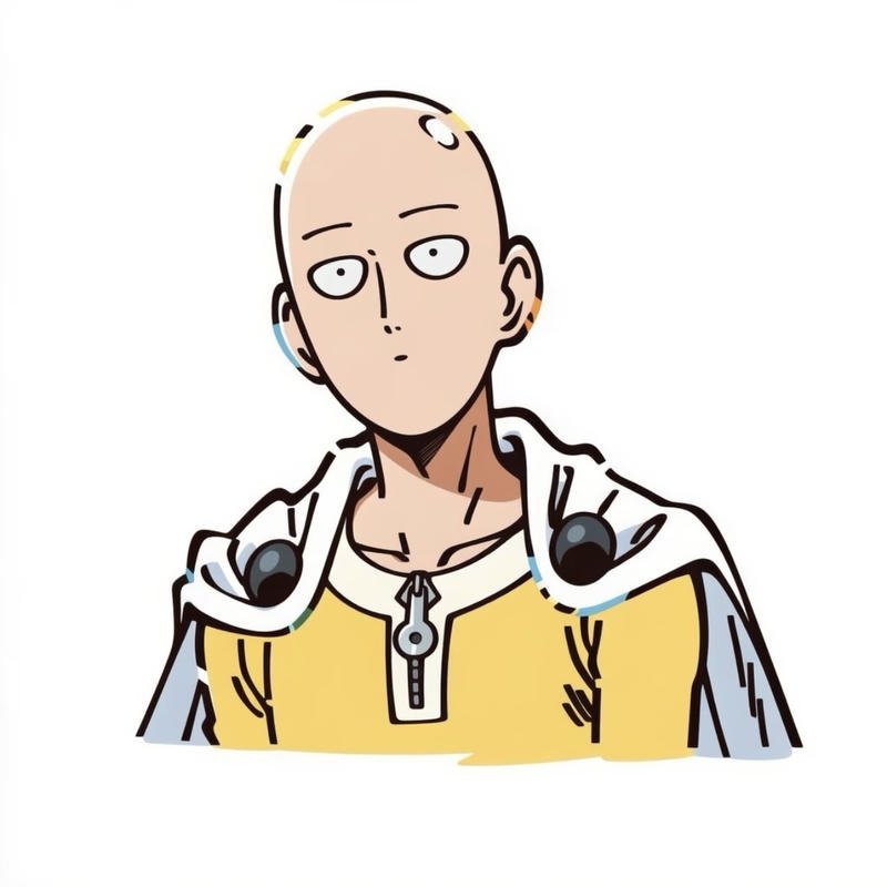 Trang phục đỏ vàng quen thuộc xuất hiện trong ảnh Saitama