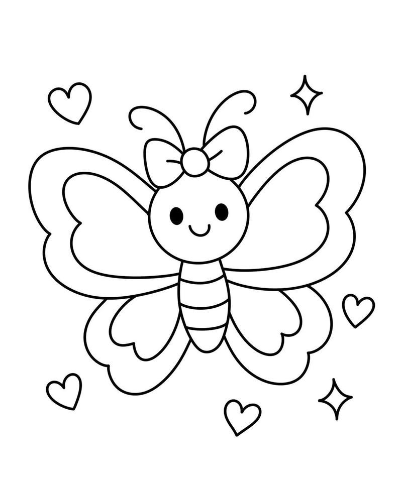 Tranh con bướm cho trẻ tô màu dễ sử dụng