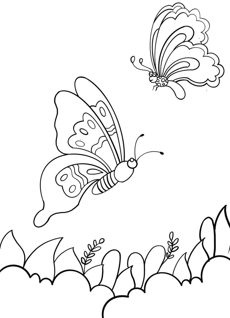 Tranh tô màu con bướm đẹp dành cho bé luyện tay