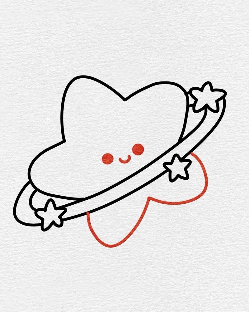 Tranh tô màu hình ngôi sao phù hợp trẻ nhỏ