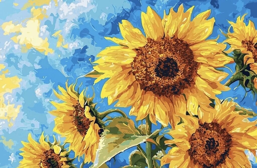 Tranh vẽ hoa hướng dương thumbnail