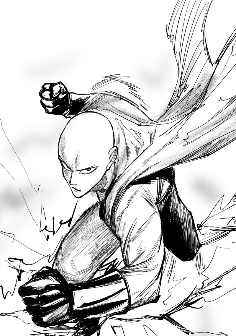 Tư thế chiến đấu của chiến binh trong ảnh Saitama