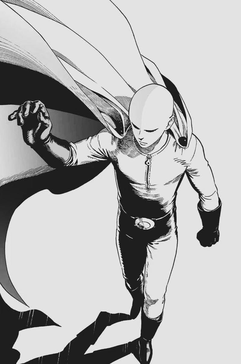 Tư thế đứng đơn giản của chiến binh trong ảnh Saitama