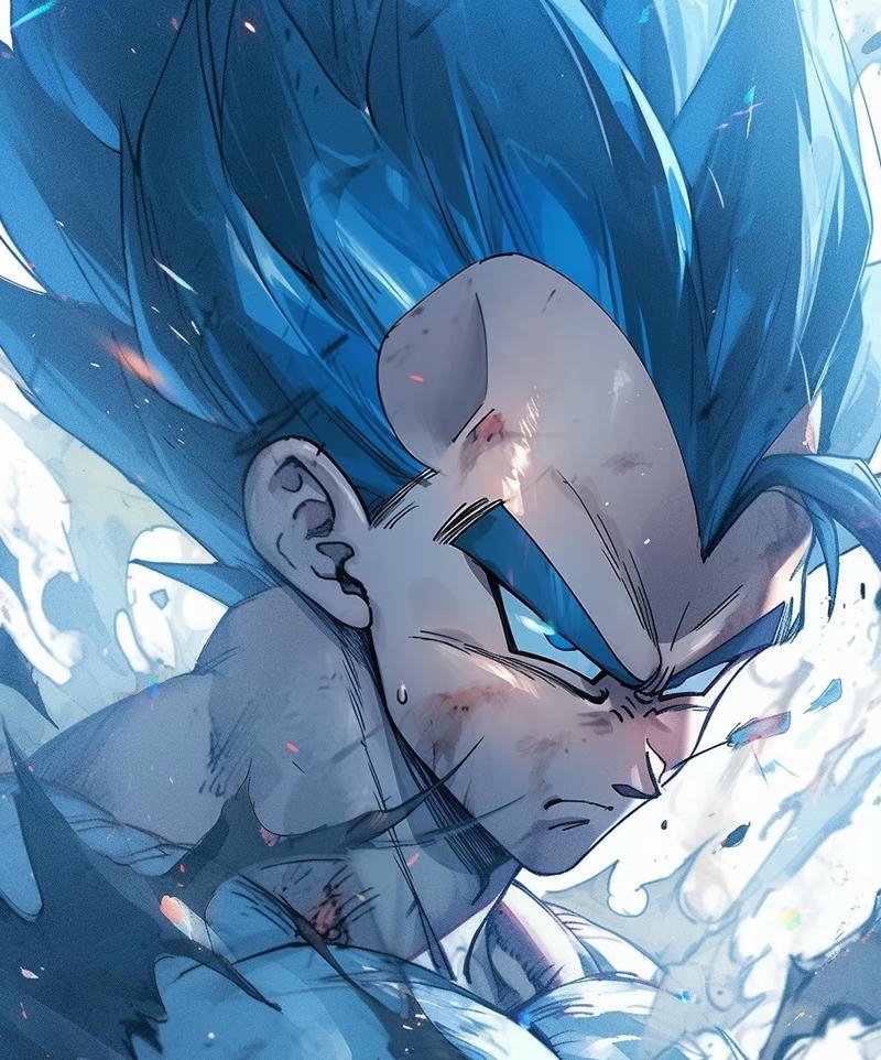 Vegeta trong không gian chiến đấu đầy kịch tính