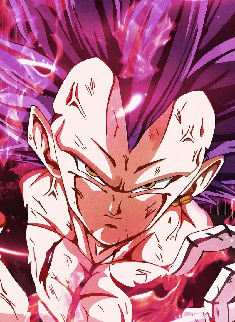 Vegeta trong phong cách anime hành động mạnh