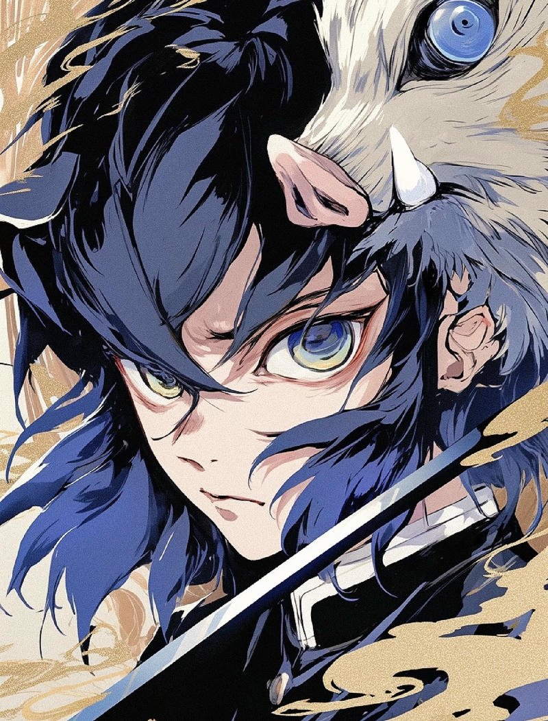 Ảnh Inosuke anime phong cách mạnh mẽ cuốn hút