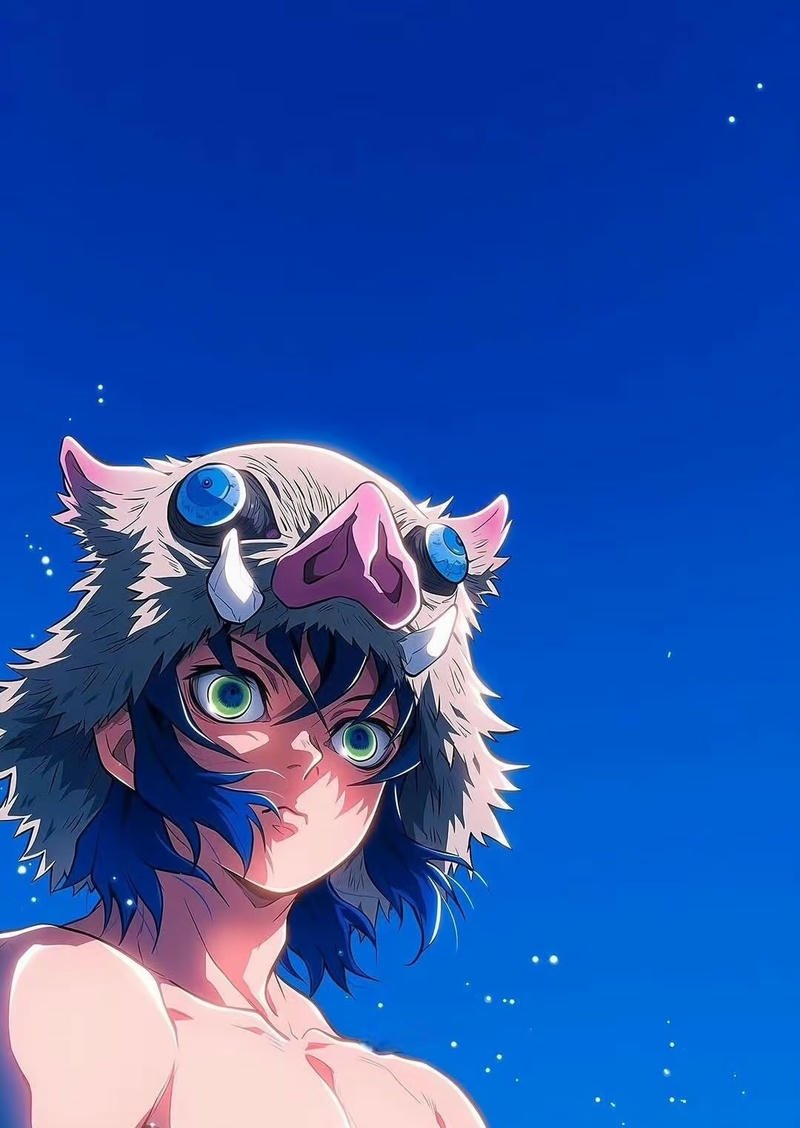 Ảnh Inosuke anime với thần thái dữ dội mạnh