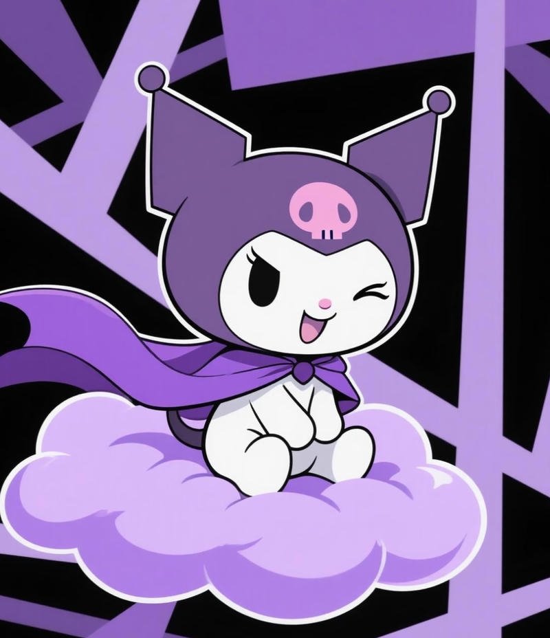 Ảnh Kuromi anime phong cách cute đáng yêu