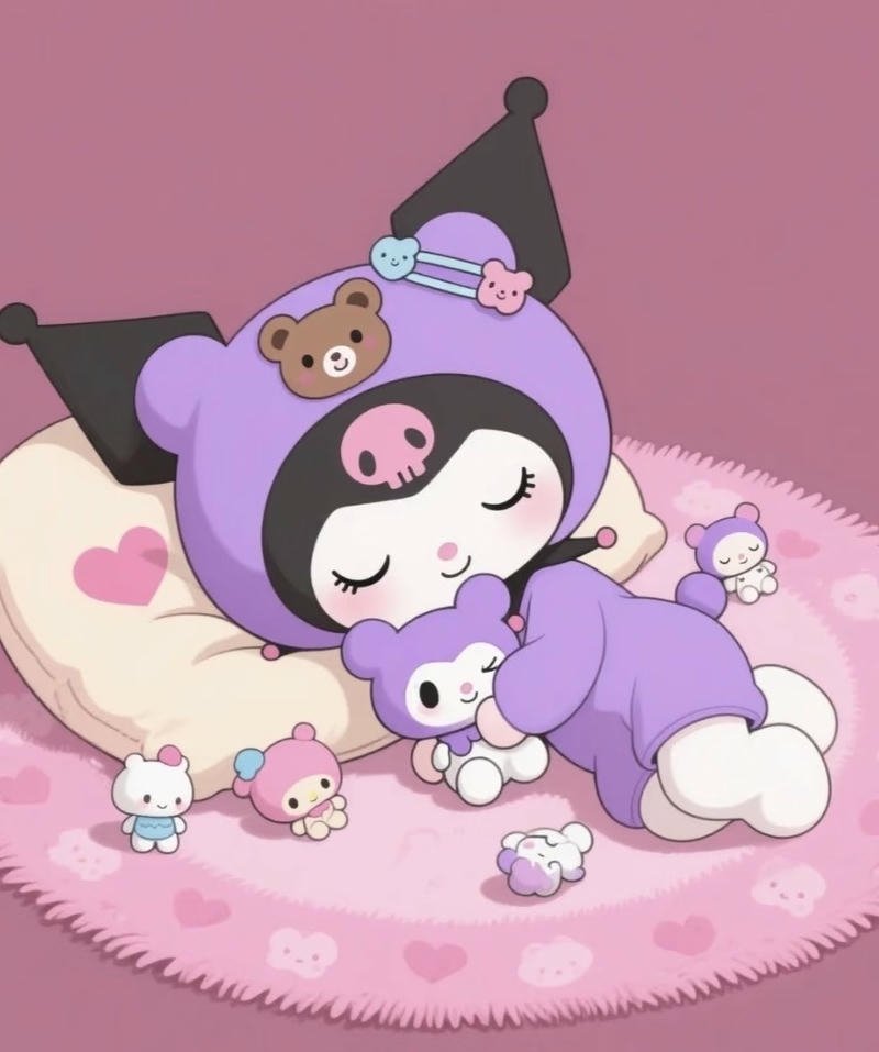 Ảnh Kuromi anime phong cách nhẹ nhàng dễ thương