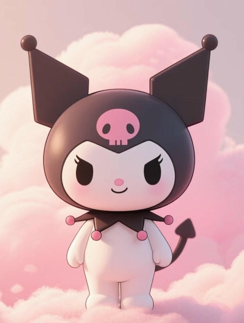 Ảnh Kuromi anime với nét cute pha cá tính