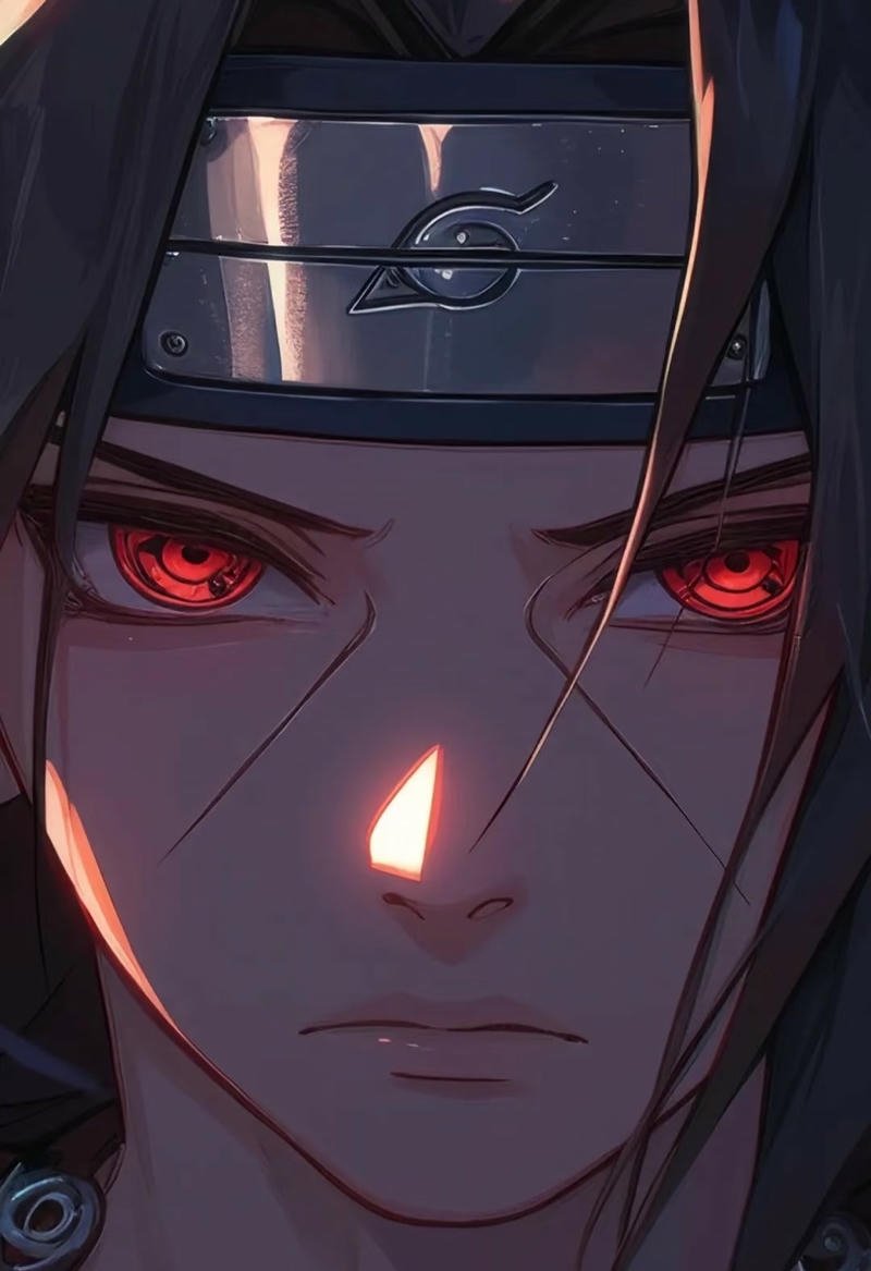 Ảnh Uchiha Itachi trong không gian tối bí ẩn