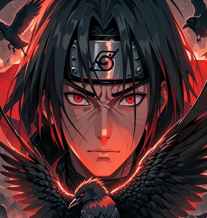 Ảnh Uchiha Itachi trong khung cảnh đêm yên tĩnh