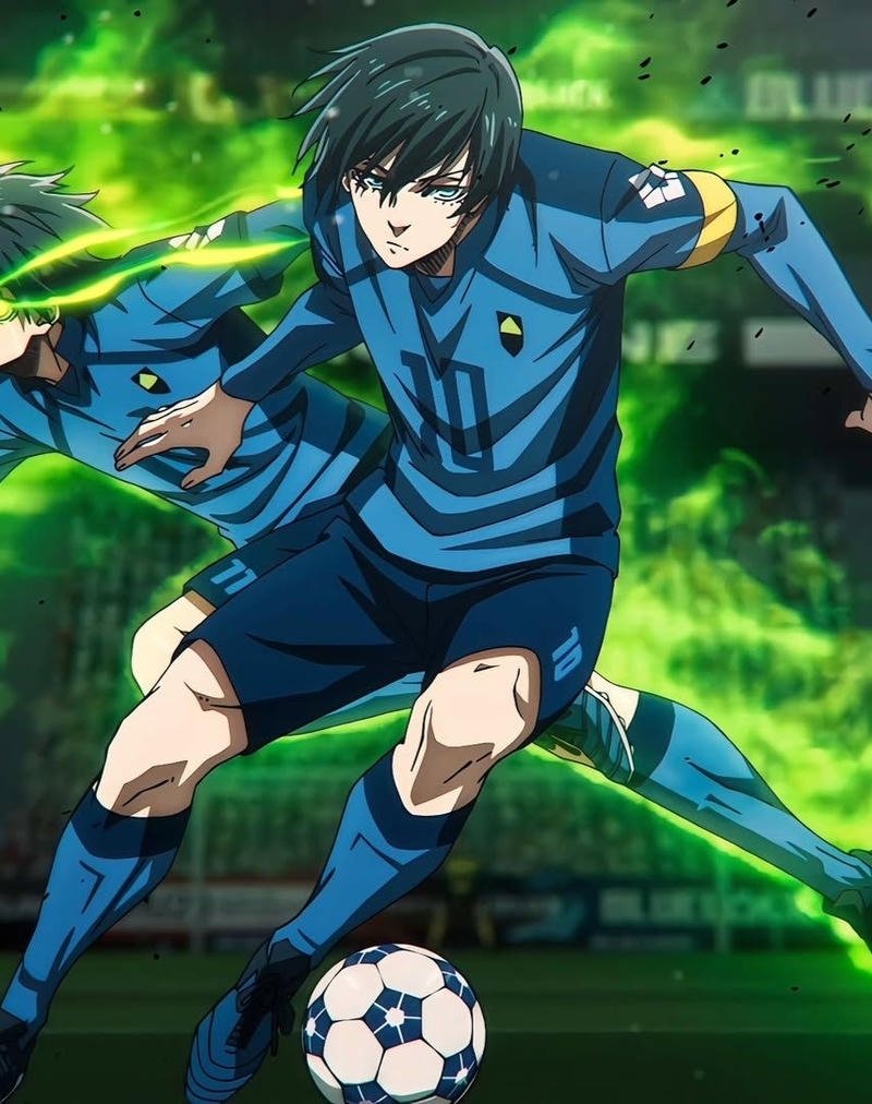 Ảnh anime Blue Lock với pha bóng kỹ thuật