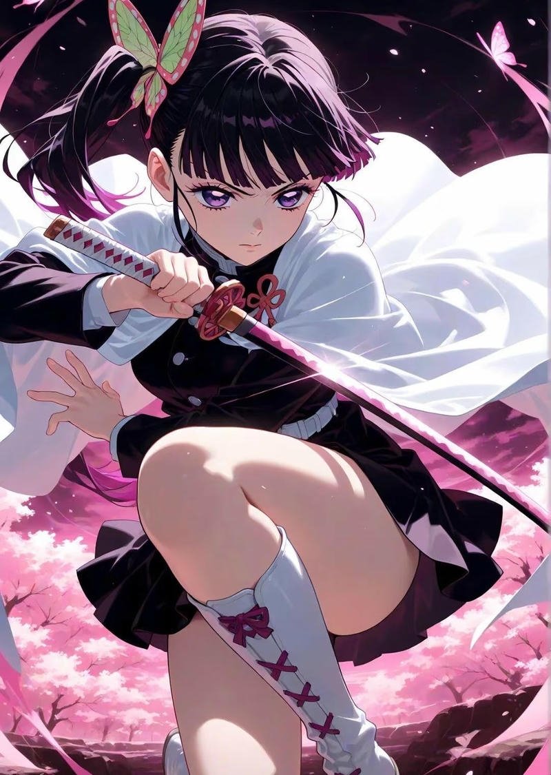 Ảnh anime Thanh Gươm Diệt Quỷ trong không gian huyền bí