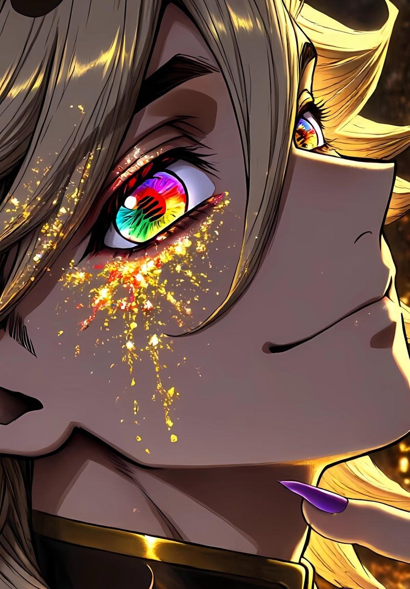 Ảnh anime Thanh Gươm Diệt Quỷ với hiệu ứng ánh sáng