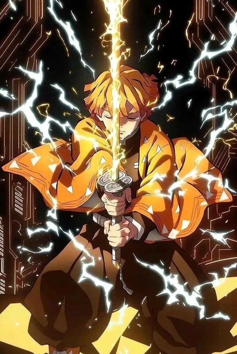 Ảnh anime Thanh Gươm Diệt Quỷ với kiếm sĩ mạnh mẽ