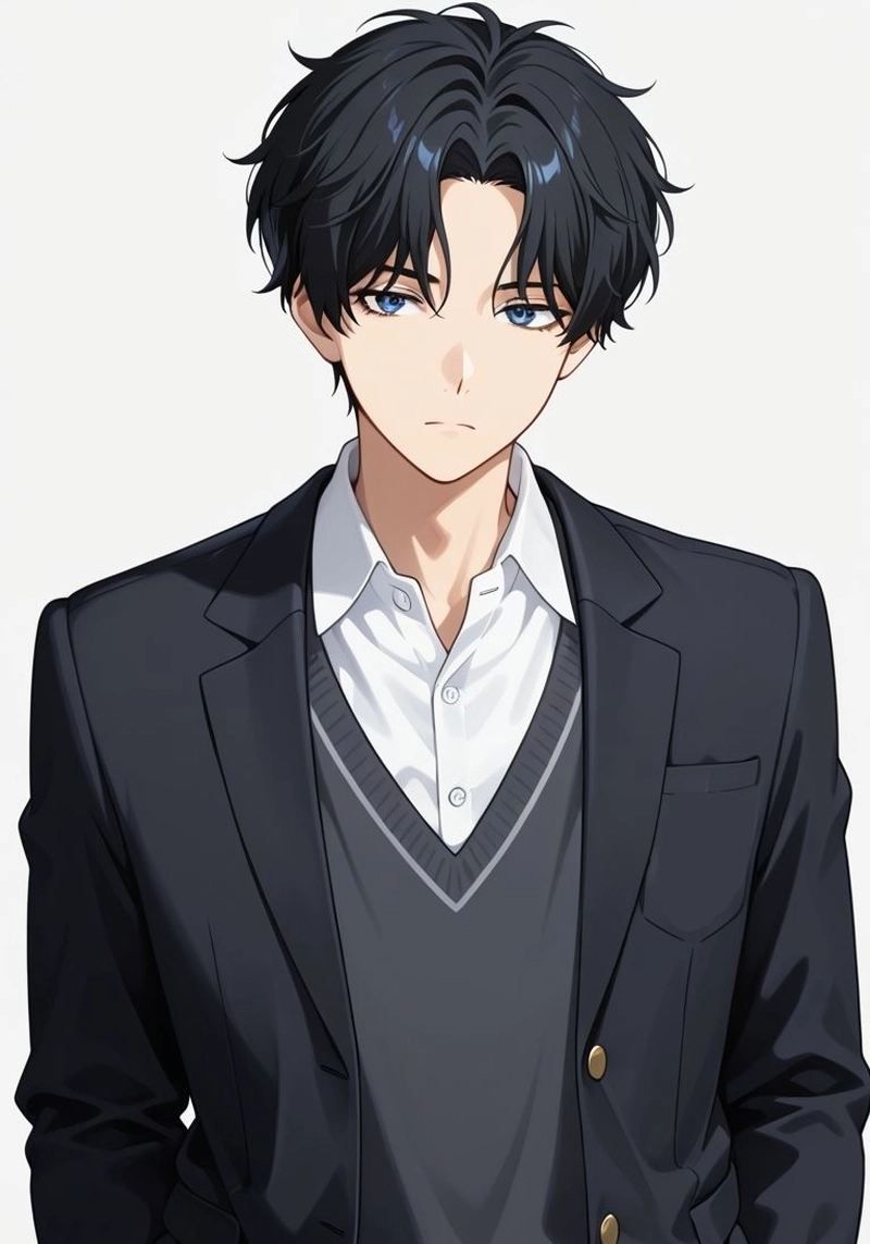 Ảnh anime nam học sinh với phong cách giản dị