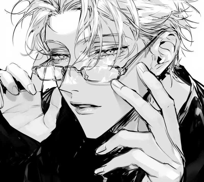 Ảnh anime nam trắng đen mang cảm giác cô đơn