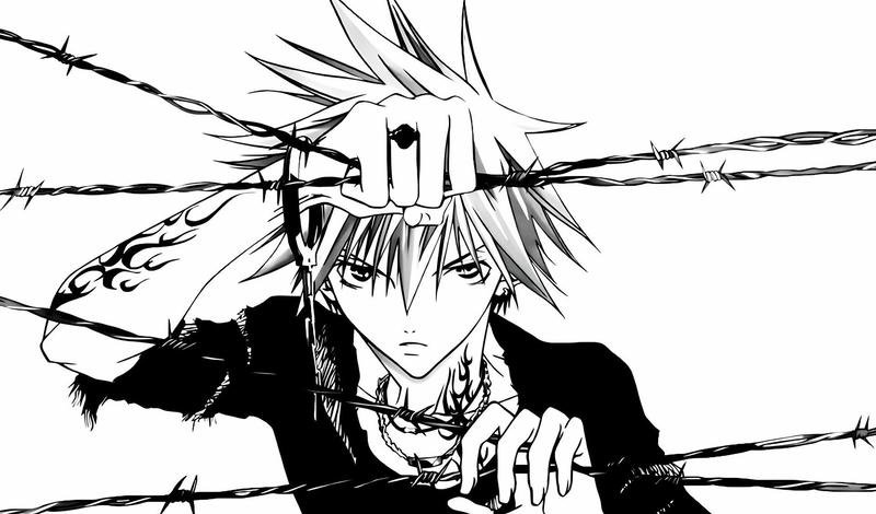 Ảnh anime nam trắng đen