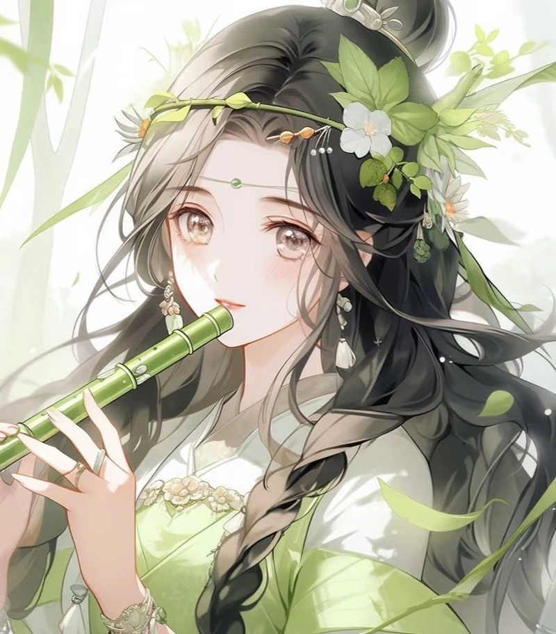 Ảnh anime nữ cổ trang trong trang phục truyền thống đẹp