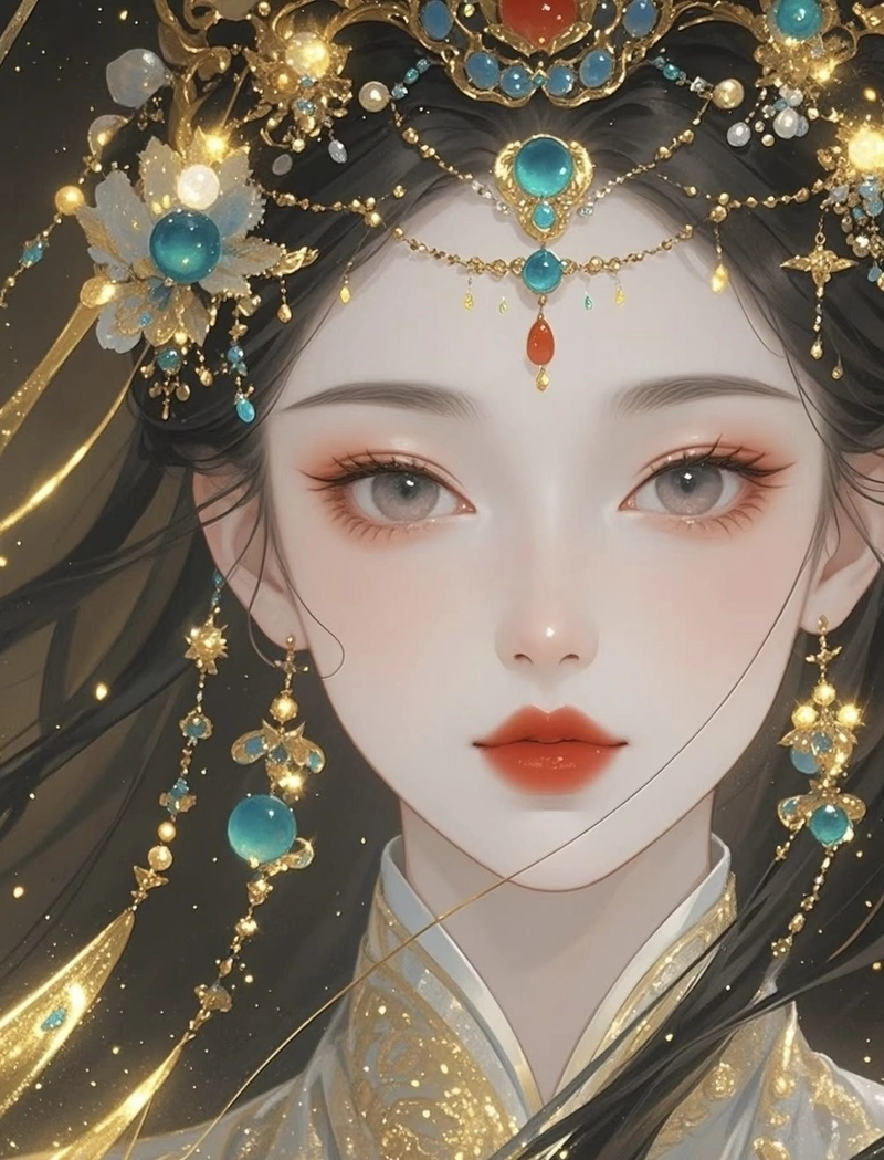 Ảnh anime nữ cổ trang với ánh nhìn sâu sắc