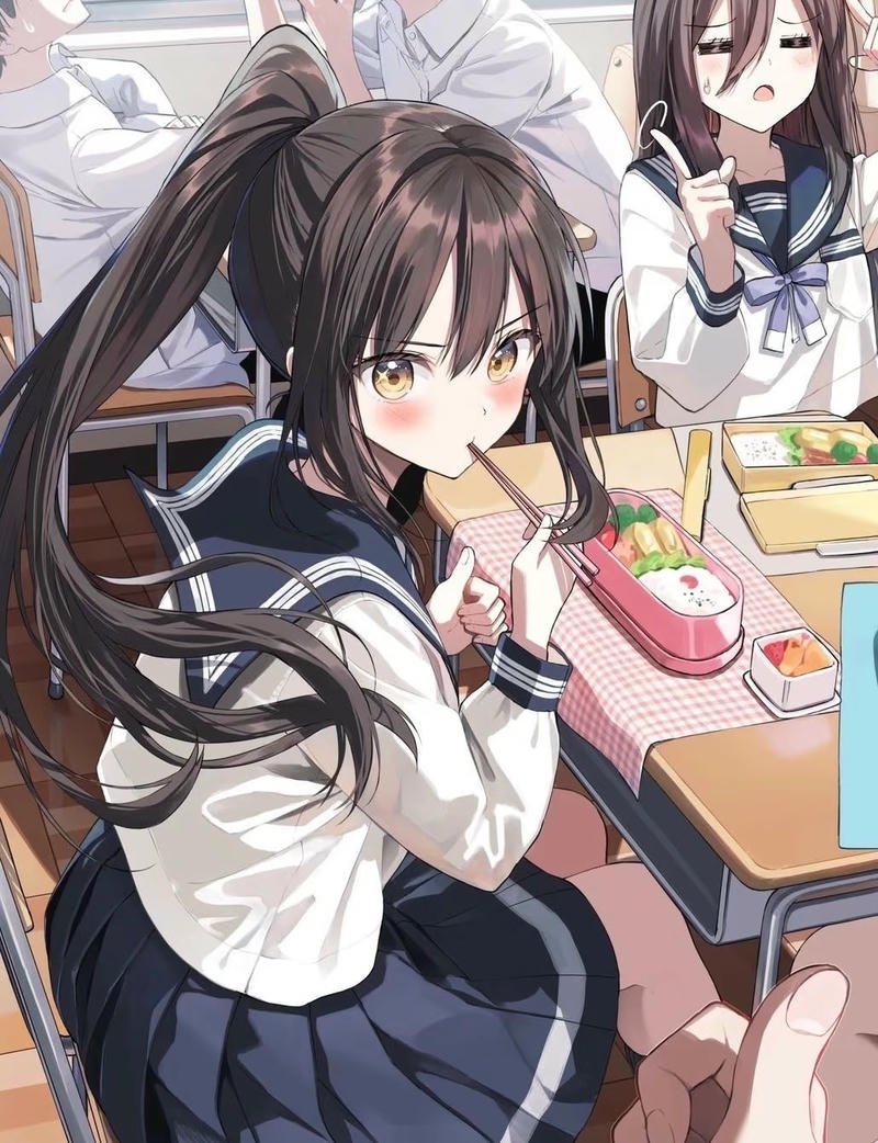 Ảnh ecchi anime với dáng pose cuốn hút tự nhiên