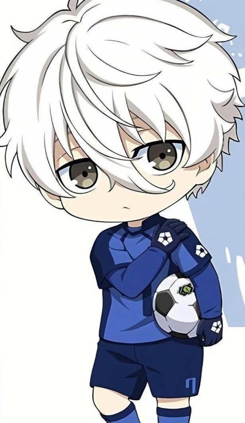 Cầu thủ Blue Lock với ánh mắt đầy quyết tâm