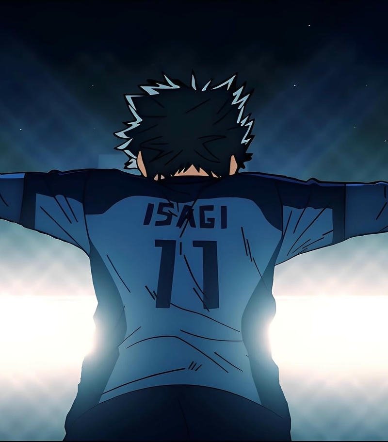 Cầu thủ Blue Lock với ánh mắt sắc bén