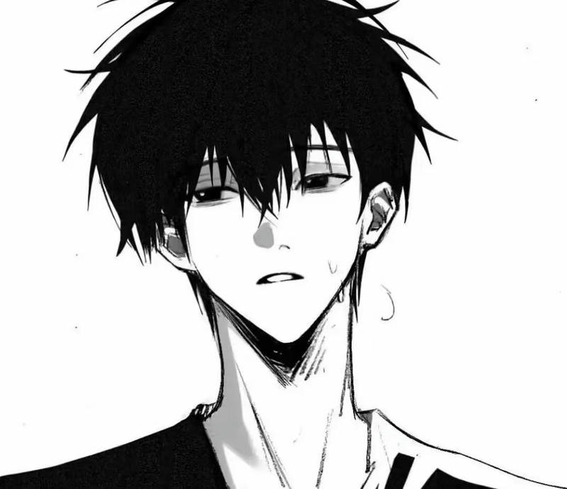 Chàng trai anime trắng đen thần thái lạnh lùng