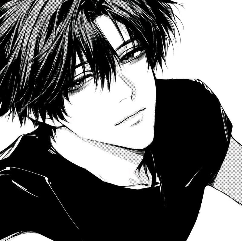 Chàng trai anime trắng đen thần thái trầm lặng