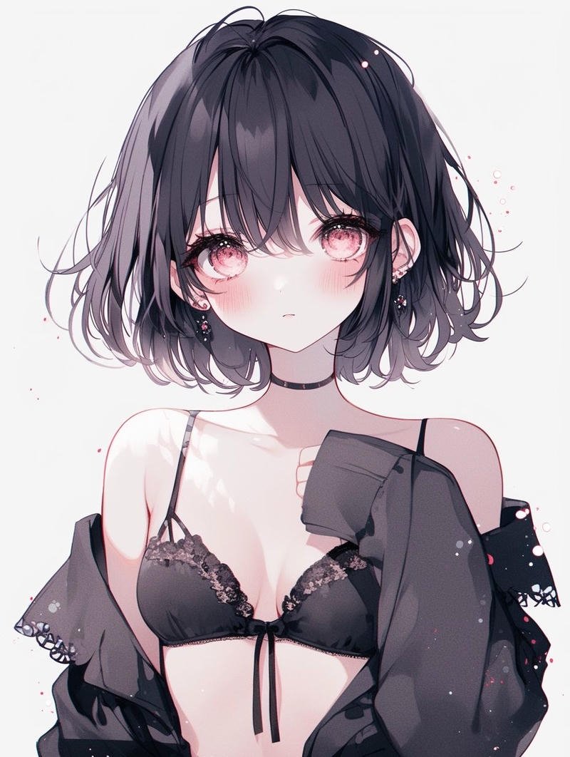 Cô gái anime ecchi trong trang phục gợi cảm nhẹ