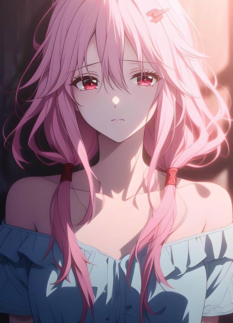 Cô gái anime ecchi với dáng đứng nhẹ nhàng