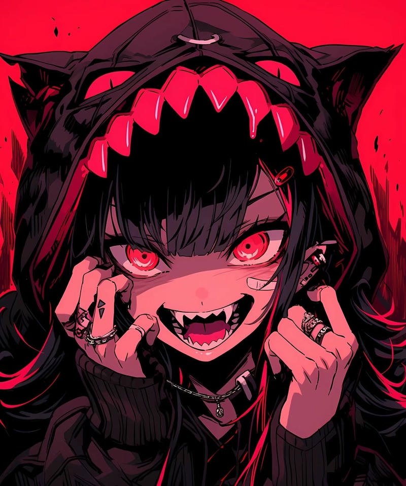 Cô gái anime ma cà rồng với vẻ đẹp cuốn hút