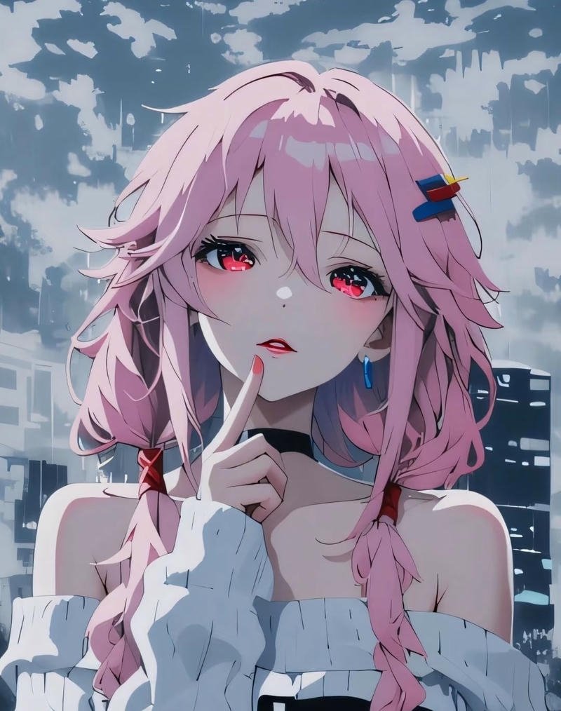 Cô gái anime wibu với ánh mắt đáng yêu