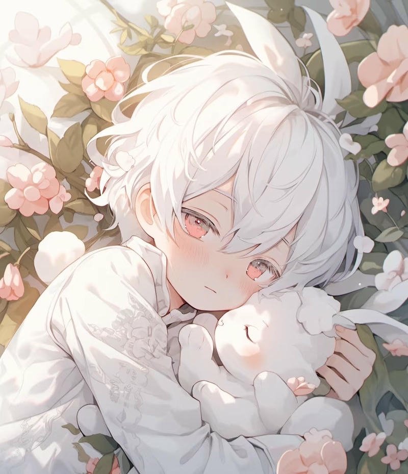 Cô gái thỏ anime phong cách nhẹ nhàng dễ thương