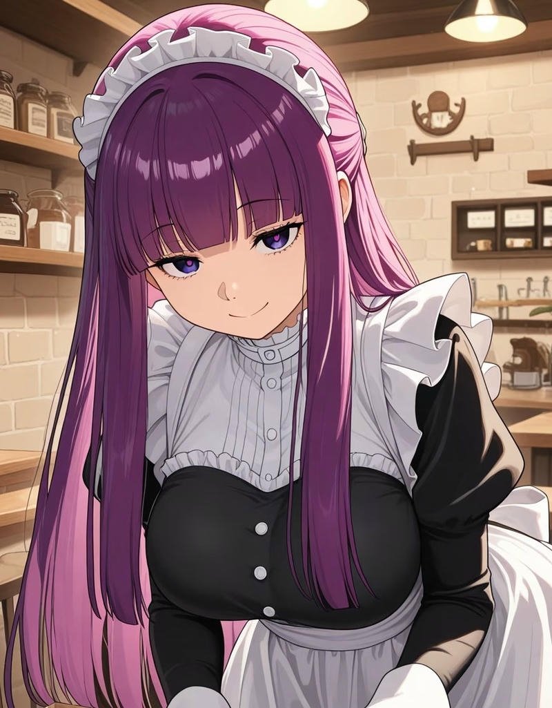 Fern anime trong khung cảnh buổi chiều yên tĩnh