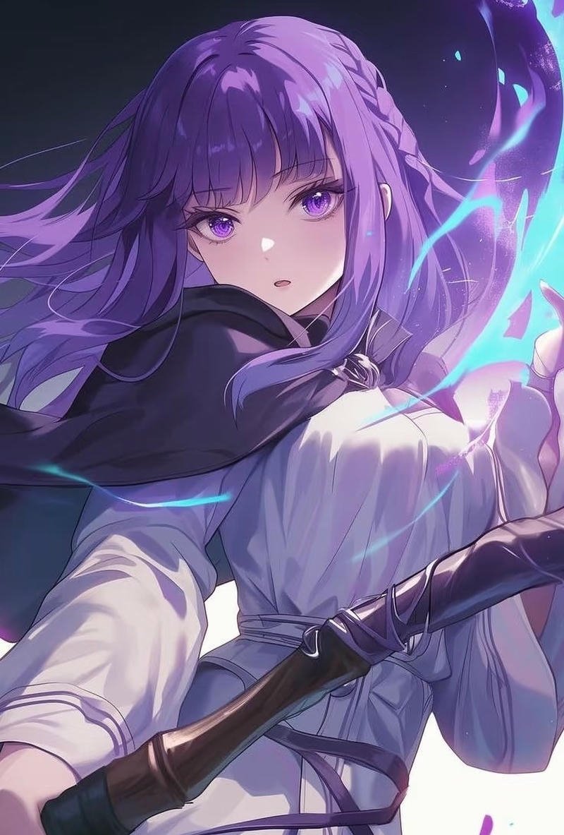 Fern anime với ánh mắt sâu đầy suy tư