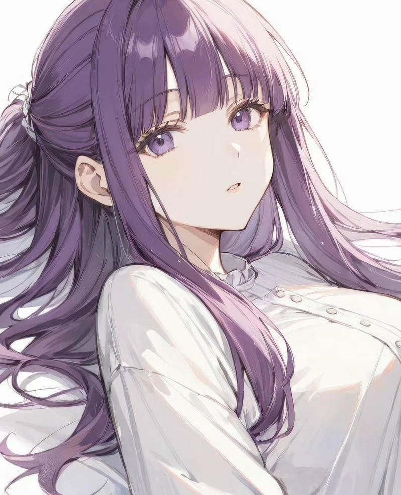 Fern anime với dáng đứng nhỏ nhắn dễ thương