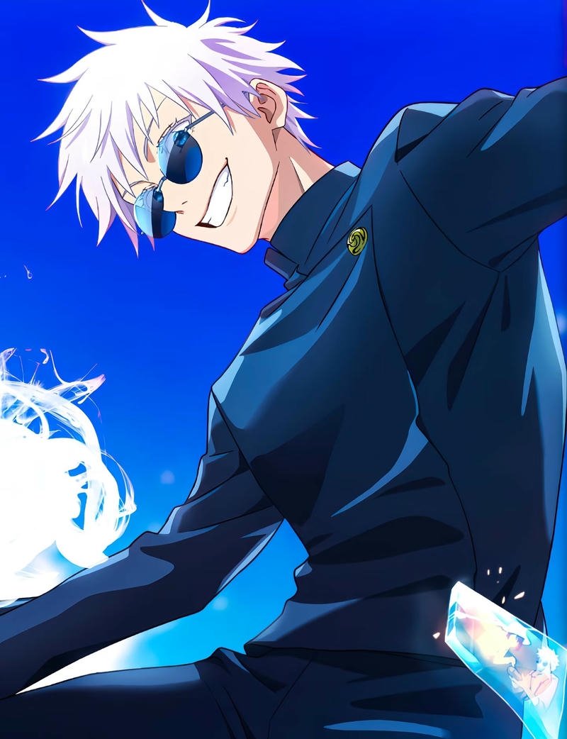 Gojo Satoru với nụ cười nhẹ đầy tự tin